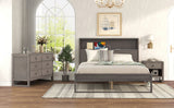 Queen 3-Piece Bedroom Set Platform Bed with Nightstand and Dresser