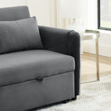 Sofa Bed, 3-in-1 Versatile Velvet with Adjustable Backrest