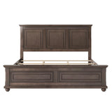 King Traditional Town and Country Style Pinewood Vintage Bed