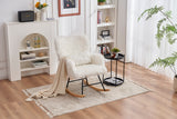White Rocking Chair Solid Wood Legs