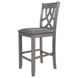 Farmhouse 3 Piece Round Counter Height Kitchen Dining Table Set