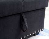 Black Sectional sofa with pulled out bed