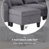Modern Sectional Sofa with coffee table ottoman