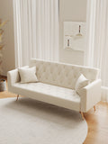 Love seat sofa, American retro beige velvet