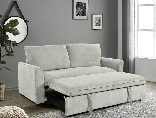 Sleeper Sofa Bed, Modern Fabric Loveseat Futon Sofa Couch w/Pullout Bed