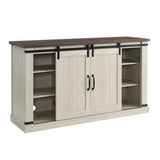 Classic Farmhouse Media TV Stand Entertainment Console
