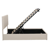 Queen size Upholstered Platform bed with a Hydraulic Storage System