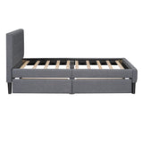 Twin Size Upholstered Platform Bed with 2 Drawers