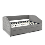 Full Size Daybed with Two Drawers Trundle