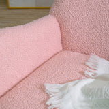 Rocking Chair - with rubber leg and cashmere fabric, suitable for living room and bedroom