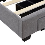 Queen Size Storage Bed Linen Upholstered Platform Bed