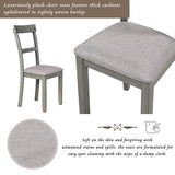 5 Piece Dining Table Set Industrial Wooden Kitchen Table and 4 Chairs