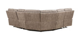 Olwen Mocha Nubuck Power Recliner Sectional Sofa w/ USB Port