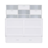 Queen Size Murphy Bed with Bookcase