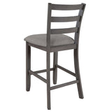 5-Piece Wooden Counter Height Dining Set with Padded Chairs