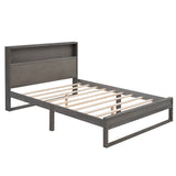 Queen 3-Piece Bedroom Set Platform Bed with Nightstand and Dresser