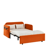 Convertible Sofa Bed w/2 Removable Armrests w/USB Power Port