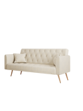 Love seat sofa, American retro beige velvet