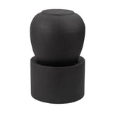 Black Heavy Outdoor Cement Fountain Black