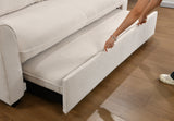 Sleeper Sofa Bed, Modern Fabric Loveseat Futon Sofa Couch w/Pullout Bed