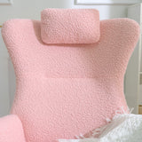 Rocking Chair - with rubber leg and cashmere fabric, suitable for living room and bedroom