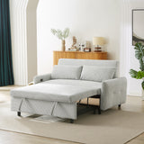 Pull-out Sofa Bed Convertible Couch 2 Seat Loveseat Sofa Modern Sleeper Sofa with USB Ports