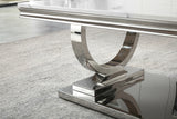 Modern Rectangular White Marble Coffee Table