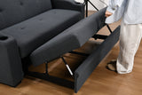 Pull Out 3 in 1 Convertible Modern Sofa Sleepert, Cup Holders, Pillows and Pockets