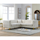 Velvet Corner Sofa Covers, L-Shaped Sectional Couch