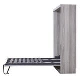 Gray Twin Size Murphy Bed that Transforms into a Cabinet
