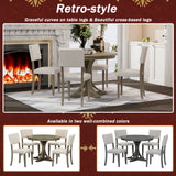 5-Piece Retro Round Dining Table Set