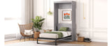 Gray Twin Size Murphy Bed that Transforms into a Cabinet