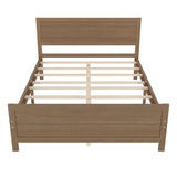 Wood Platform Bed Frame with Headboard