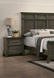 Contemporary 1pc Nightstand Gray Color Solid Wood Veneer Pewter Bar