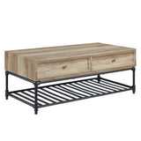 Coffee Table in Oak & Sand Black Finish
