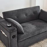 Pull-Out Sleeper Sofa Bed Double Seat Recliner Sofa Bed