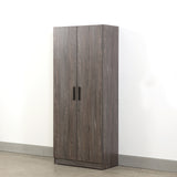 Grey Farmhouse Shoe Cabinet with Six Shelves