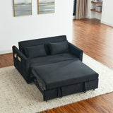 Convertible Sofa Bed, 3-in-1 Versatile Velvet Double Sofa