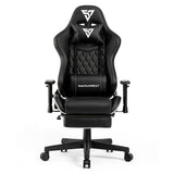 Gaming Chair Black Racing Executive Lumbar Adjustable Swivel