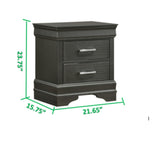 Queen 5 Pc Tufted Upholstery LED Bedroom set