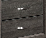 Contemporary Styling Gray Finish Nightstand Dovetail Drawers