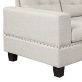 Modern Sectional Sofa with Storage Ottoman