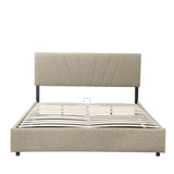 Queen Upholstered Platform Bed with Lifting Storage