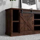 TV Stand Console for TVs up to 95 inches, No Assembly Required, Aged Whiskey Finish