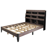 Queen 3 Piece Bedroom Set Mid Century Modern Style Frame