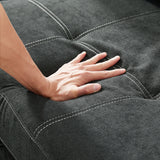 Black Sleeper Sofa Bed Reversible Sectional Couch with Storage