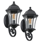 Outdoor Waterproof Glass Retro Wall Lamp(2 pack) with light sense