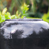 Black Heavy Outdoor Cement Fountain Black