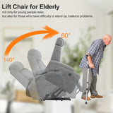 Power Lift Recliner Chair - USB Charge Port (Light Gray)
