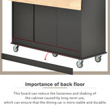 Rolling Mobile Kitchen Island with Solid Wood Top